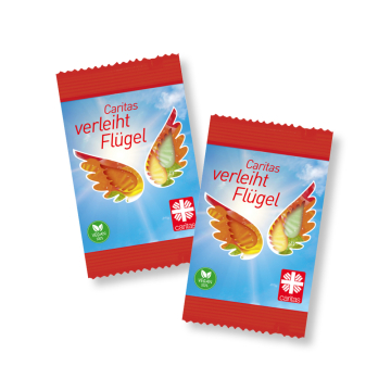 Vegane Caritas-Engelsflügel-Fruchtgummis (50 Tütchen)