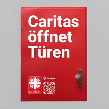 Caritas öffnet Türen - Plakat DIN A2 Hochformat