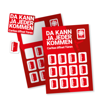 Sticker-Bogen "Rote Türen" (10er-Set)